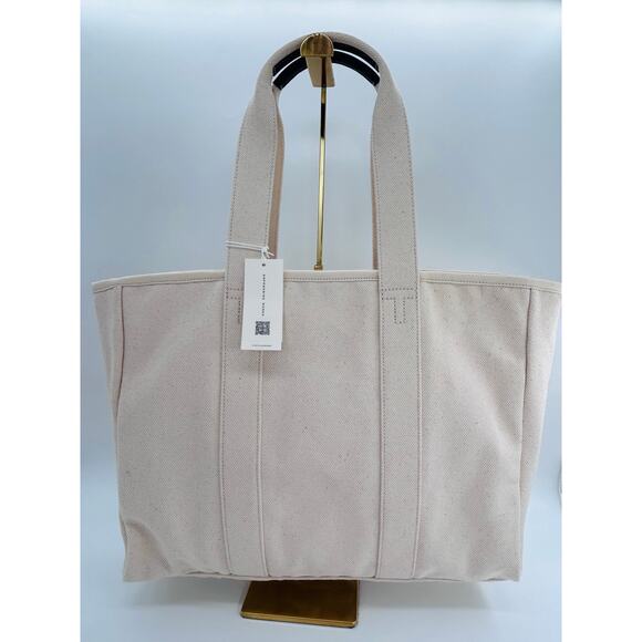 NWT Tory Burch Ivory Large Canvas Tote #156475 - Picture 5 of 11